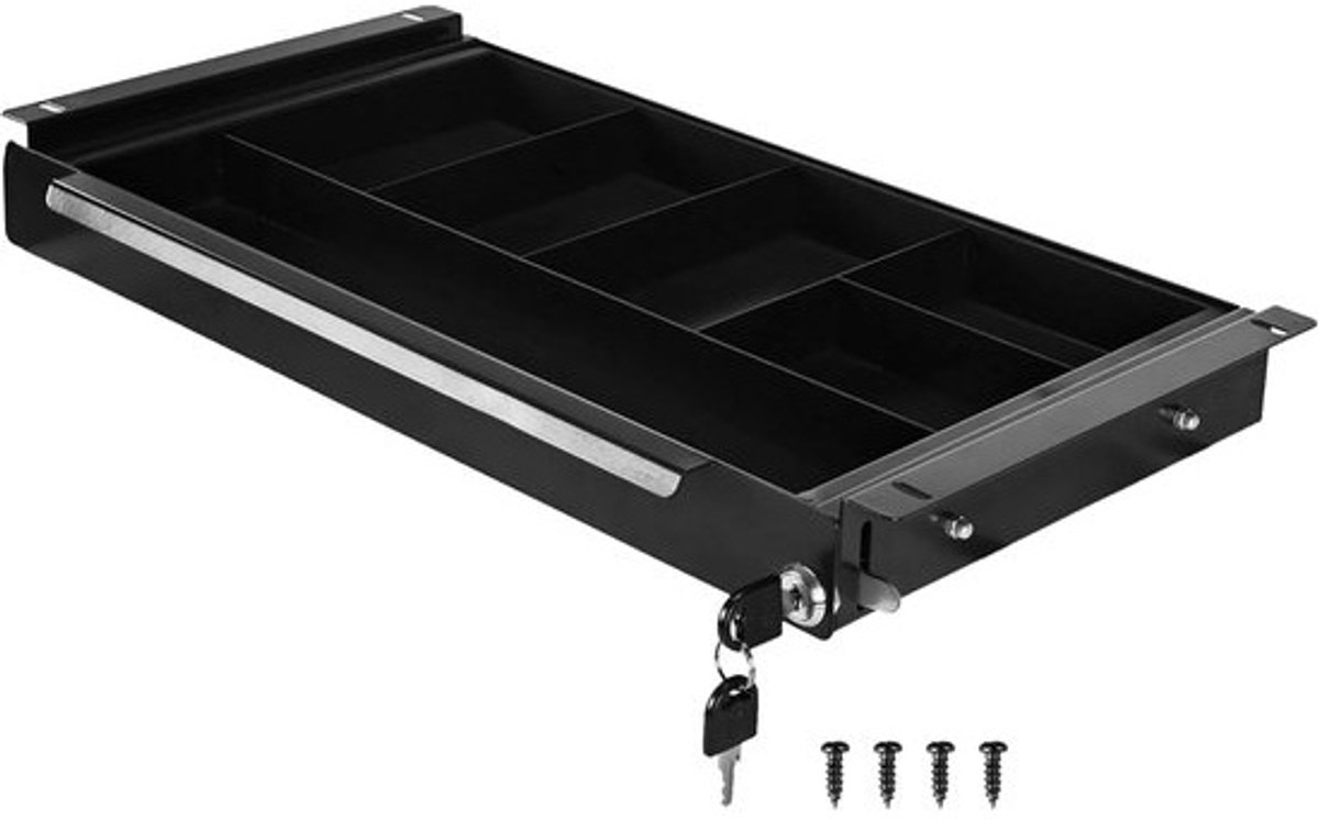 Uittrekbare Bureaulade - Bureau Opberger - Kantoor Organisatie - Geïntegreerd Slot - 478 cm Diep - Zwart