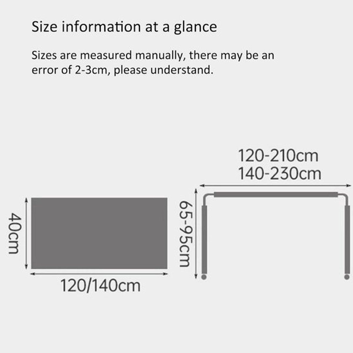 Verstelbare Bedtafel - Nachtkastje Bureau - Ontbijt Thuiswerk - Met Vergrendelbare Wielen - 120-210cm Lengte - Wit