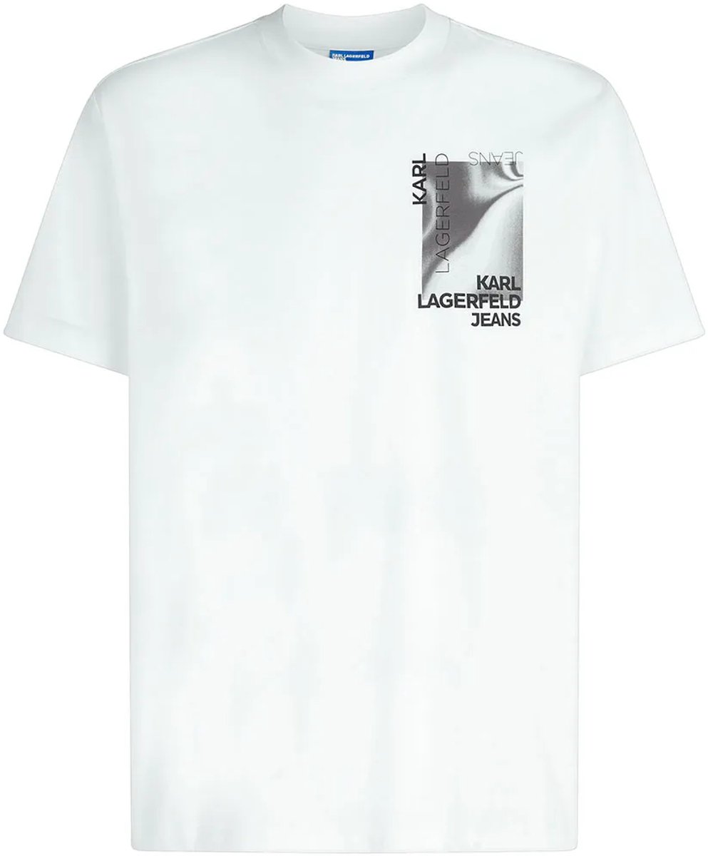 Karl Lagerfeld Jeans Smoke Graphic T-shirt Met Korte Mouwen Wit M Man