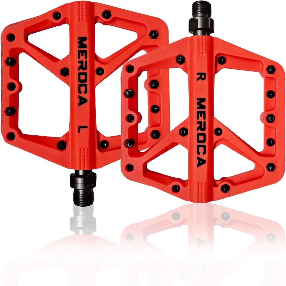 Lichte en brede platform mountainbike pedalen met antislip, dubbele zijden en Perrin lagers voor optimale grip en prestaties