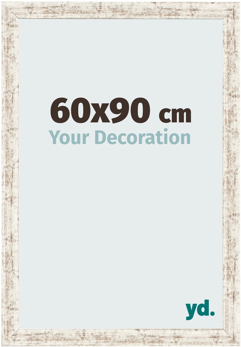 Your Decoration - Fotolijst 60x90 cm - MDF - Wit Vintage - Bologna