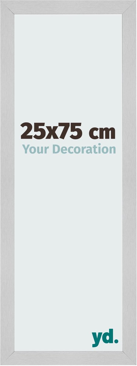Your Decoration - Fotolijst 25x75 cm - MDF - Edelstaal - Bologna