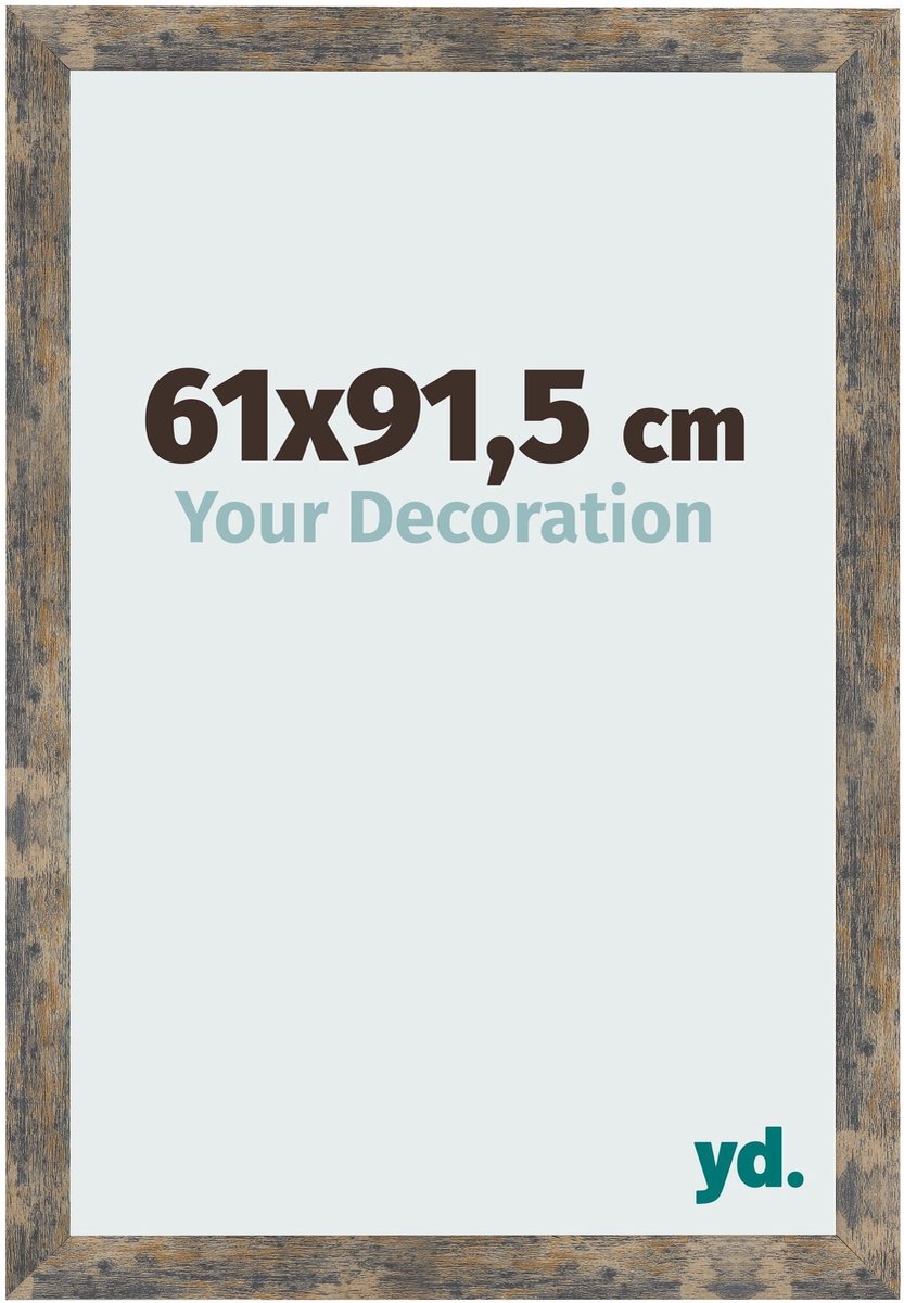 Your Decoration - Fotolijst 61x91,5 cm - MDF - Blauw Goud Gemeleerd - Bologna