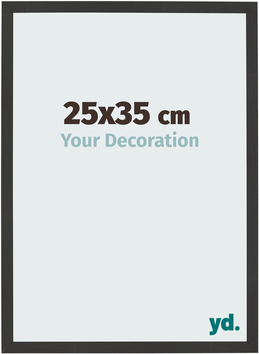 Your Decoration - Fotolijst 25x35 cm - MDF - Zwart Houtnerf - Bologna