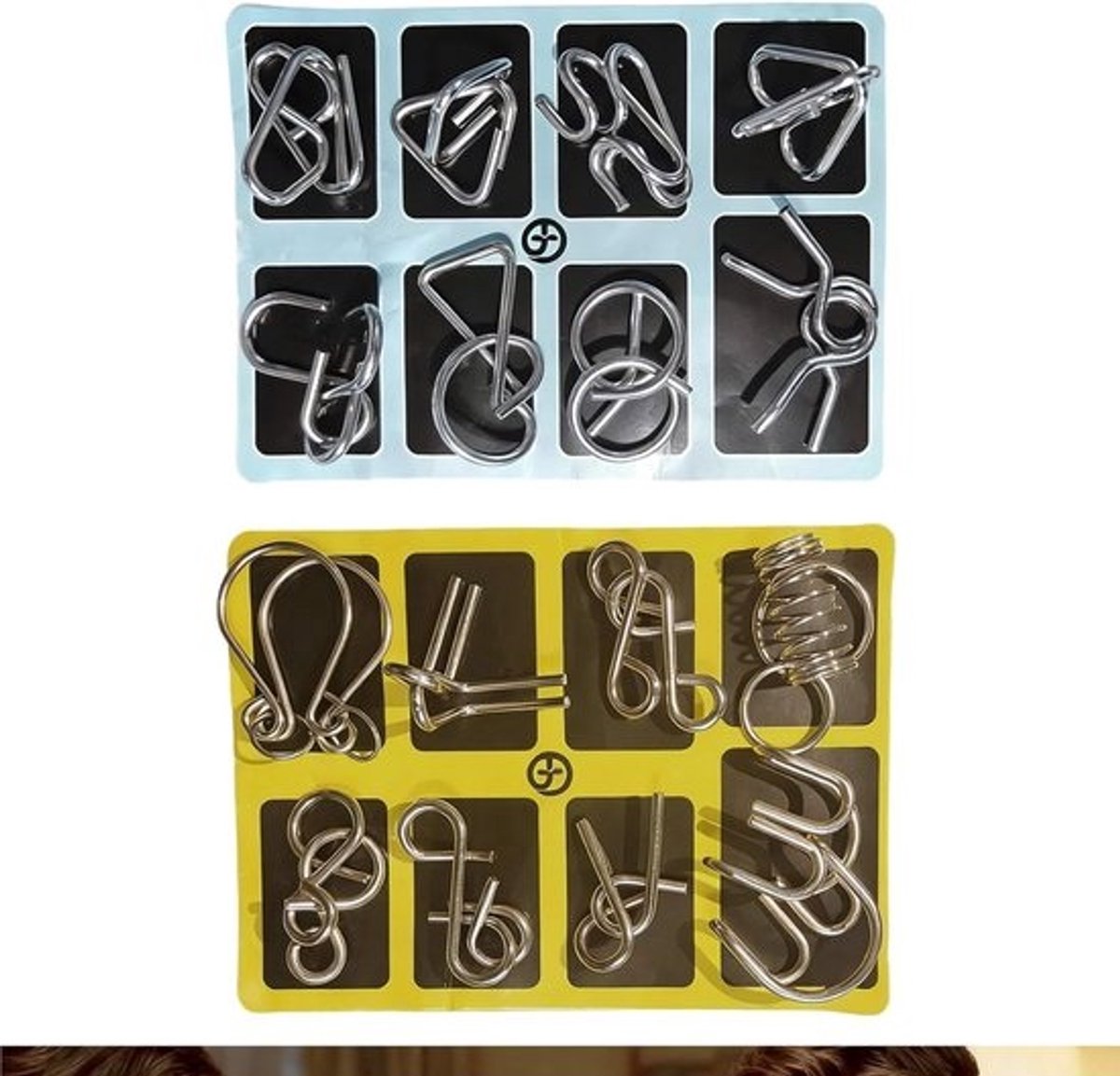 16 Delige Set Metalen IQ Puzzels voor Volwassenen en Kinderen vanaf 6 Jaar