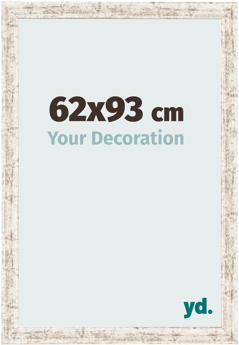 Your Decoration - Fotolijst 62x93 cm - MDF - Wit Vintage - Bologna