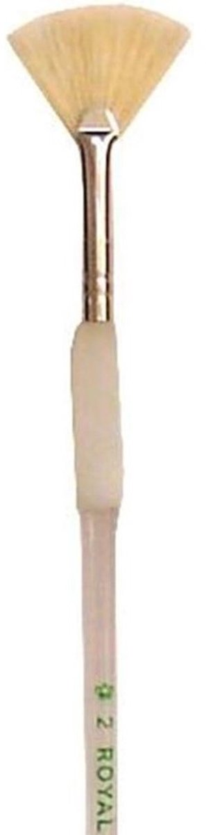 Fanborstel voor Schilderen - Fan Brush - Fijne Punt voor Texturen en Blenden - Soft Grip Handgreep - Ideaal voor Acryl, Aquarel en Olieverf