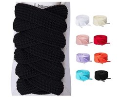 Olukssck 2 paar dikke schoenveters voor sneakers, laarzen, 3/4 inch brede atletische schoenveters, schoenkoorden