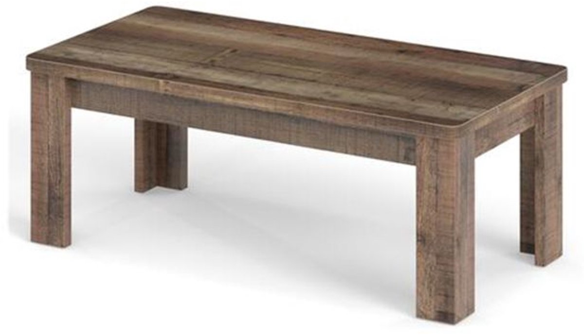 SureDeal® - Salontafel - Rechthoekige Woonkamer Tafel - Steunpoten Belastbaar Koffietafel - Houtnerf - 120x60x46 cm - Bruin
