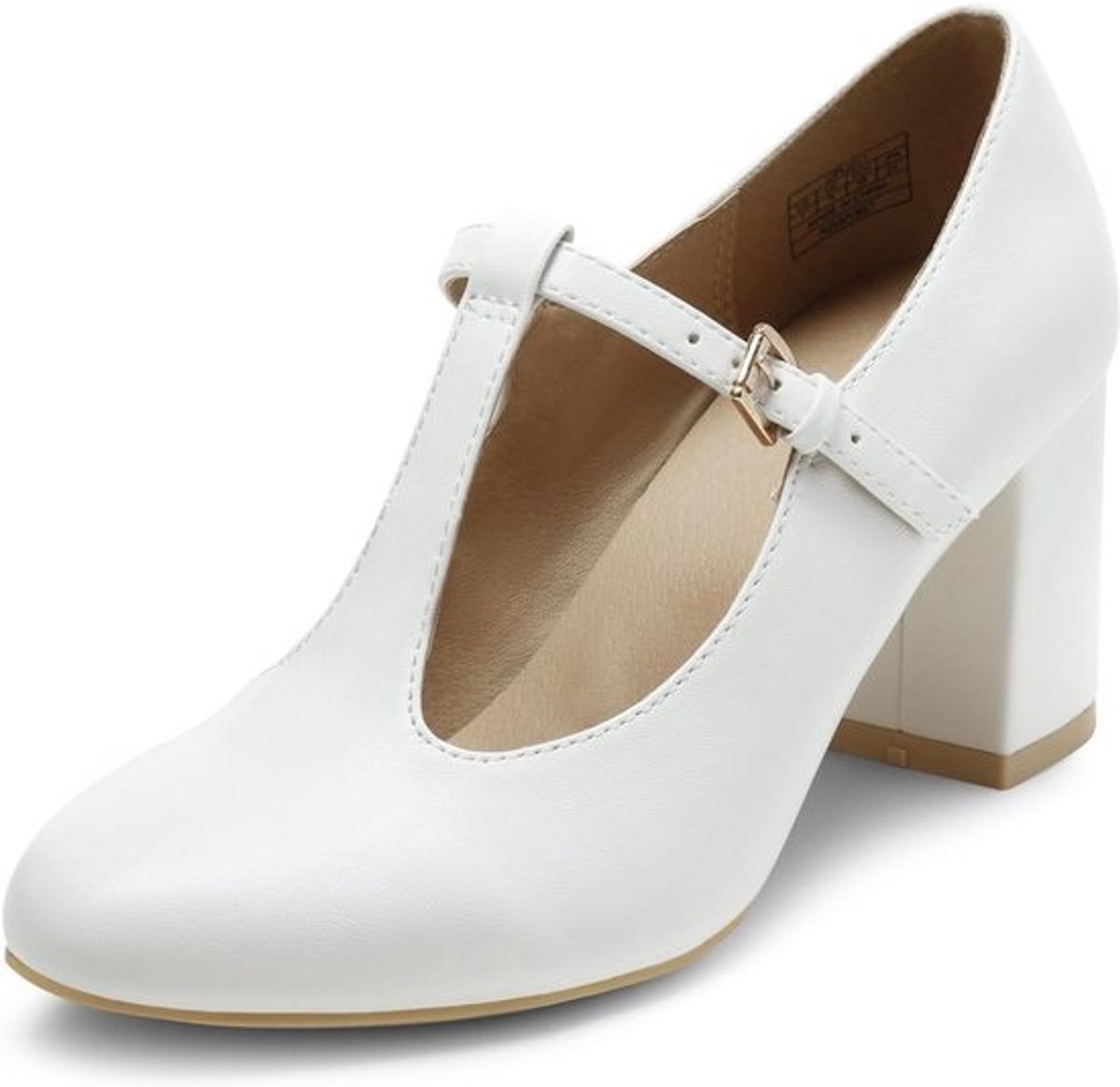 Low Chunky Heels T-Strap Mary Jane Pumps