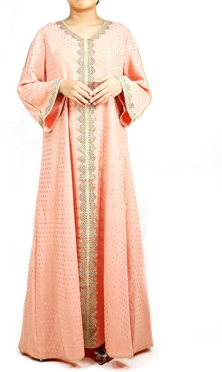 Elegante Dames Abaya Jurk Lange Mouwen Volledige Bedekking