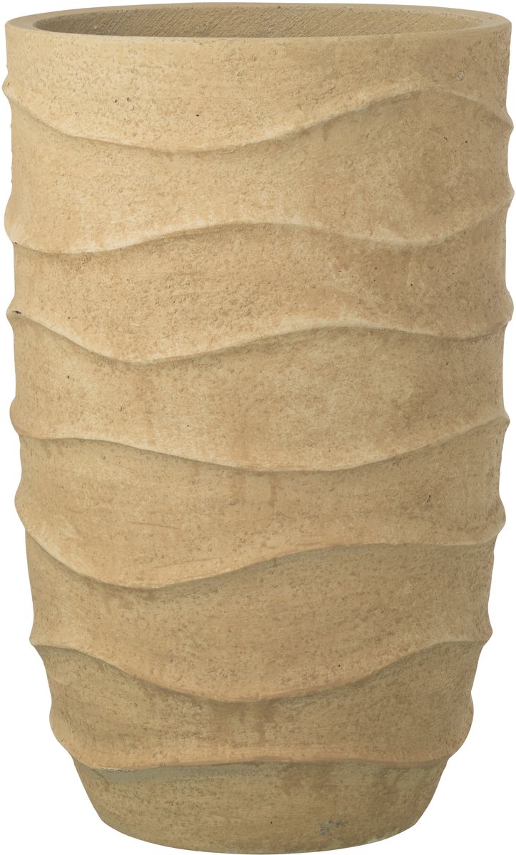 J-Line bloempot Golf + Buiten zand - steen - beige - extra large