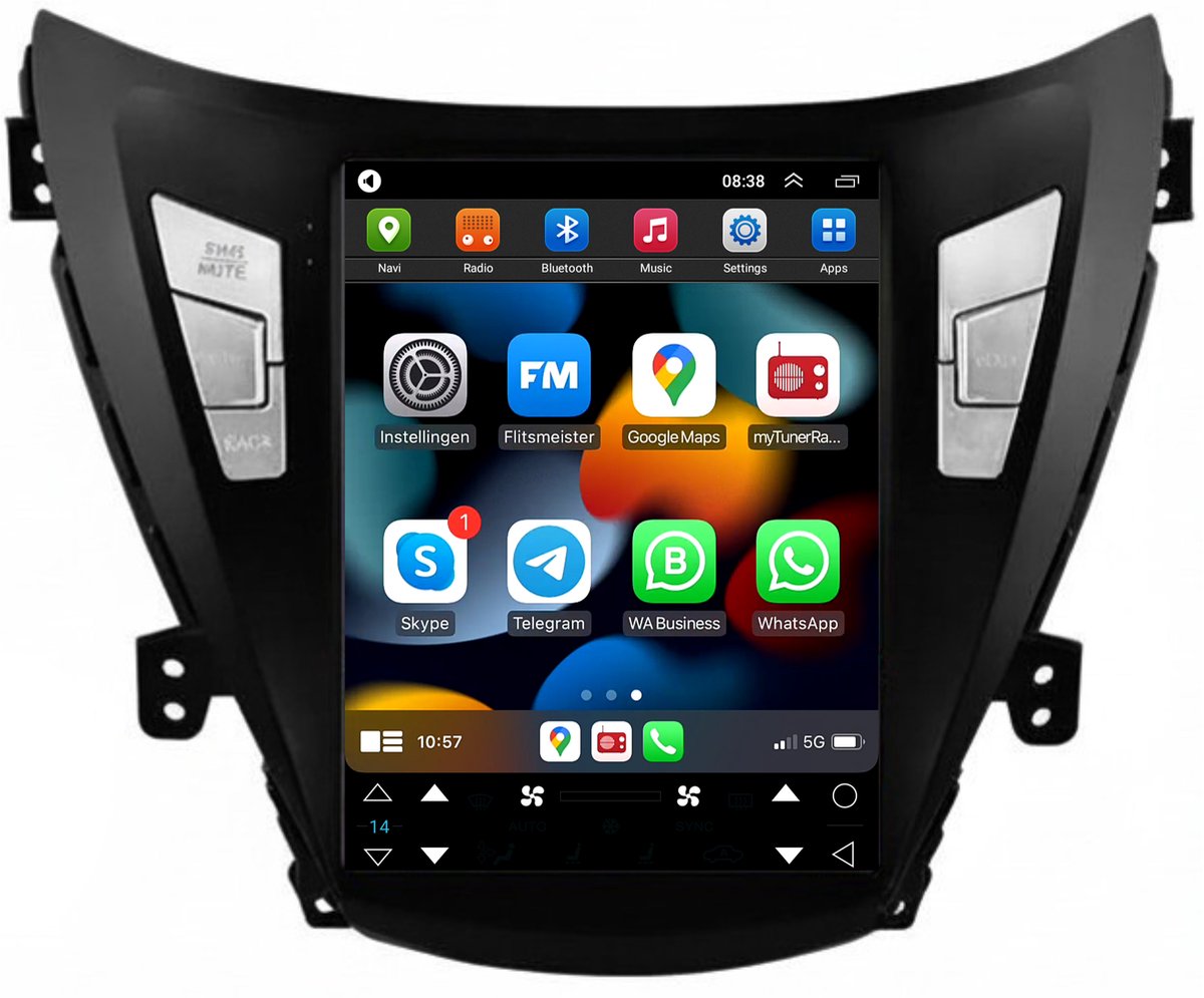 CarPlay autoradio geschikt voor Hyundai Elantra Avante i35 | 2011 t/m 2013 | Android 13 | Tesla scherm | Draadloos Apple CarPlay & Android Auto | 2GB + 32GB | 8-Core processor | Davilon | 2025 model | Bluetooth & Wifi