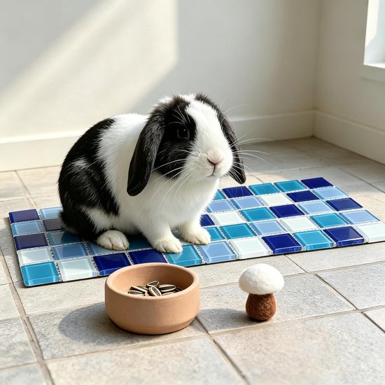 Koelmat 30 x 13,3 cm voor konijnen en kleine huisdieren, verkoelende slaapmat, krasbestendig kussen voor hamsters en eekhoorntjes, ideaal voor warme dagen — afbeelding 5