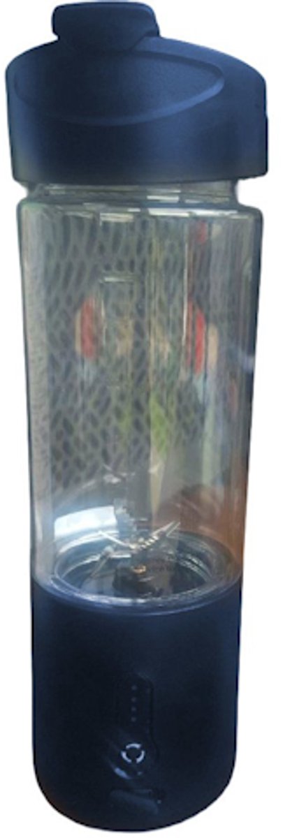 Smoothie Blender - Blender To Go met 6 Messen - Portable Blender met Sluitbaar Drinkgat - 500ml - USB-C Oplaadbaar - Sport Blender - Zwart
