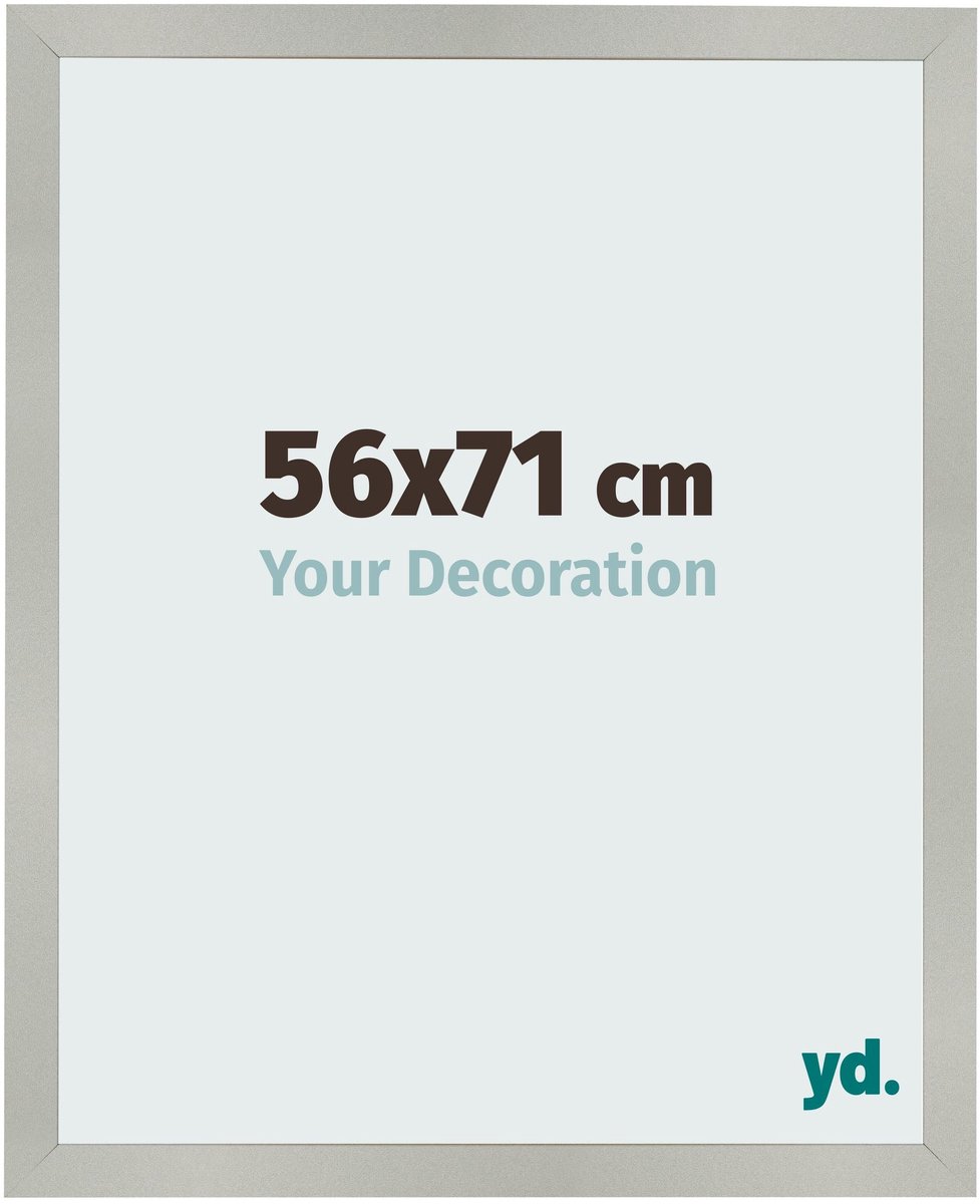 Your Decoration - Fotolijst 56x71 cm - MDF - Zilver Mat - Bologna