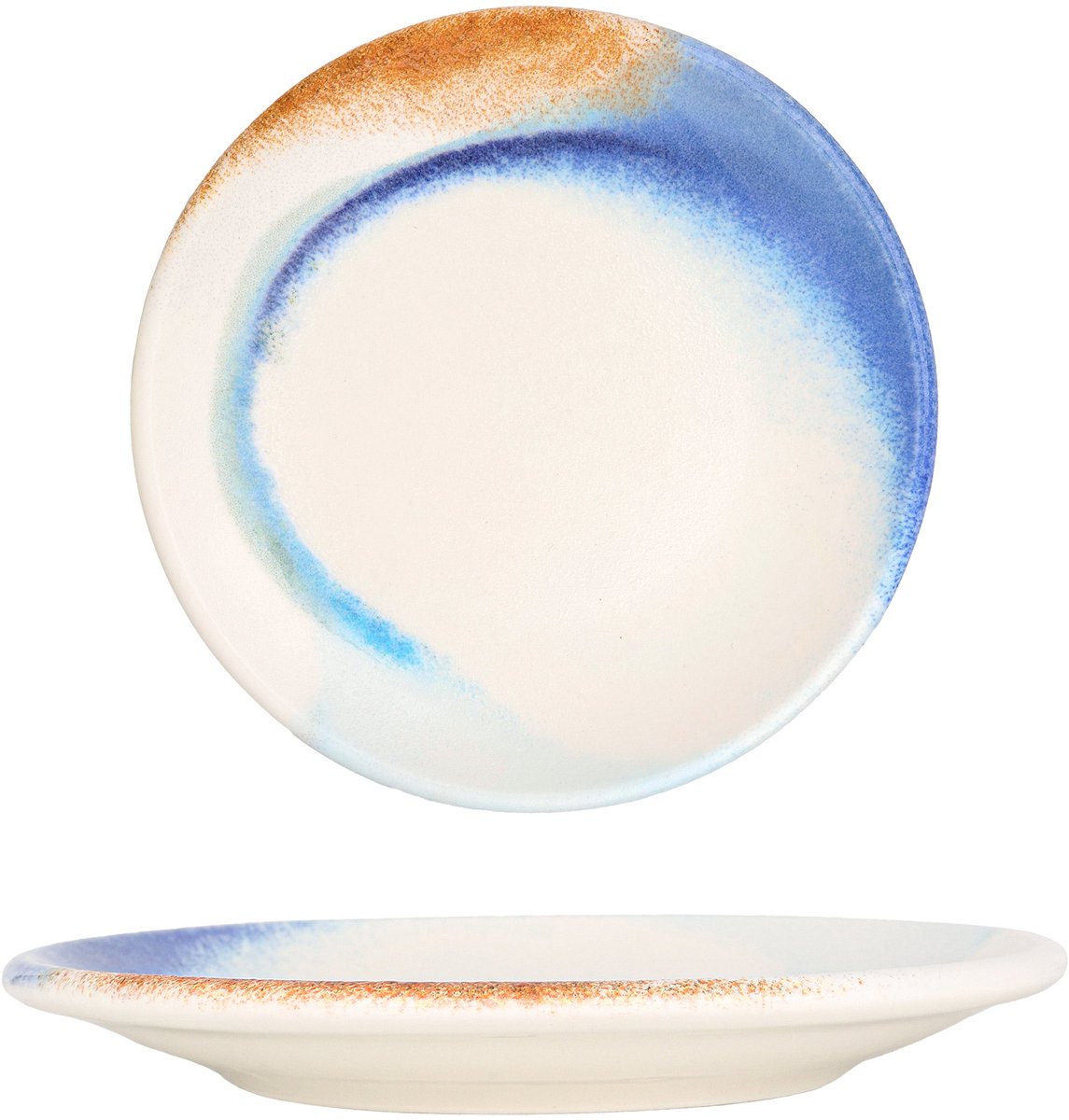 Bonna Dessertbord - Kymen - Porselein - 19 cm - set van 6
