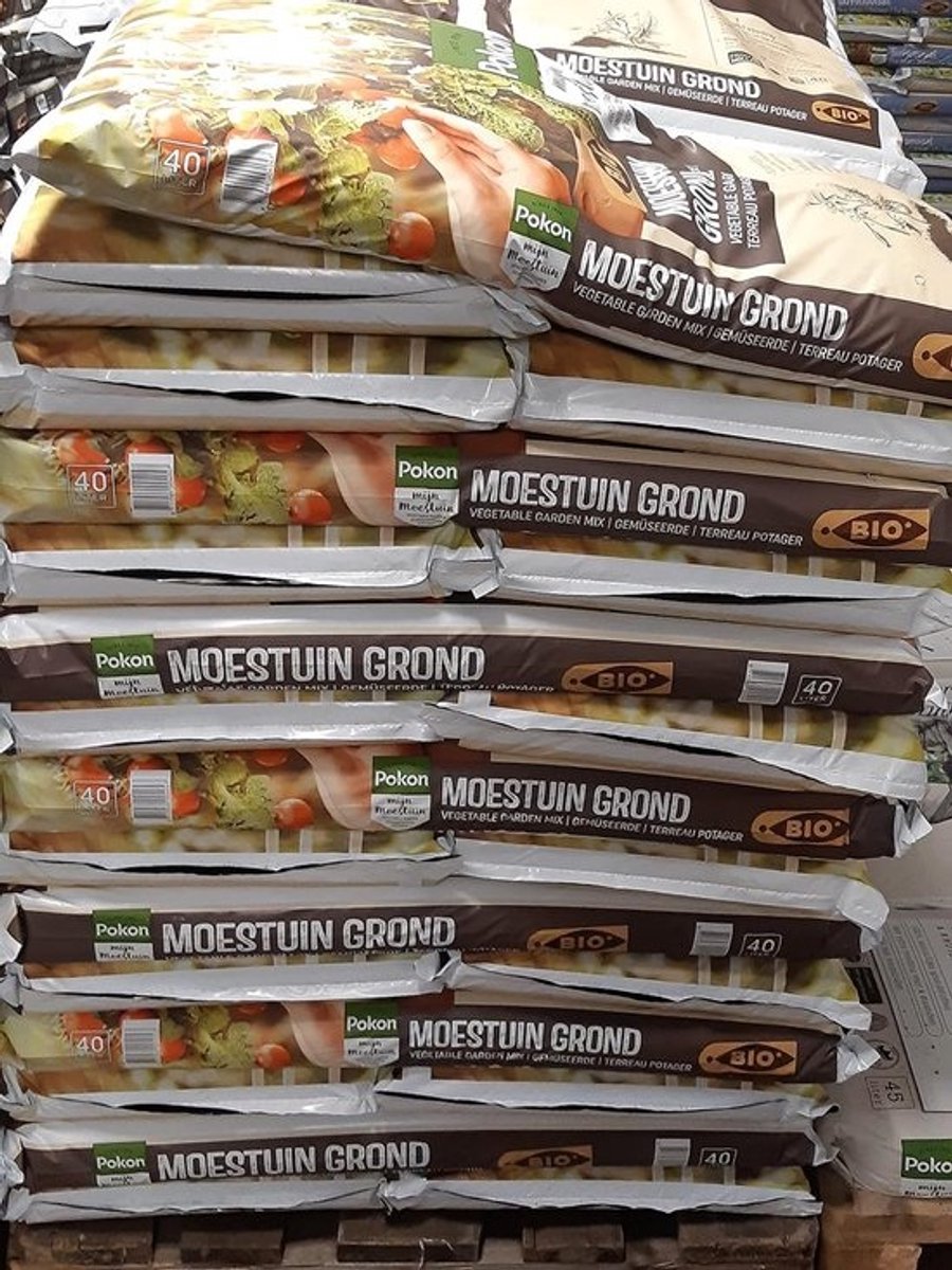 Biologische Moestuin Potgrond - Tuinaarde Bodemverbeteraar - Direct Planten Bodemverbetering - 100% Natuurlijk Biologisch - 40 Liter