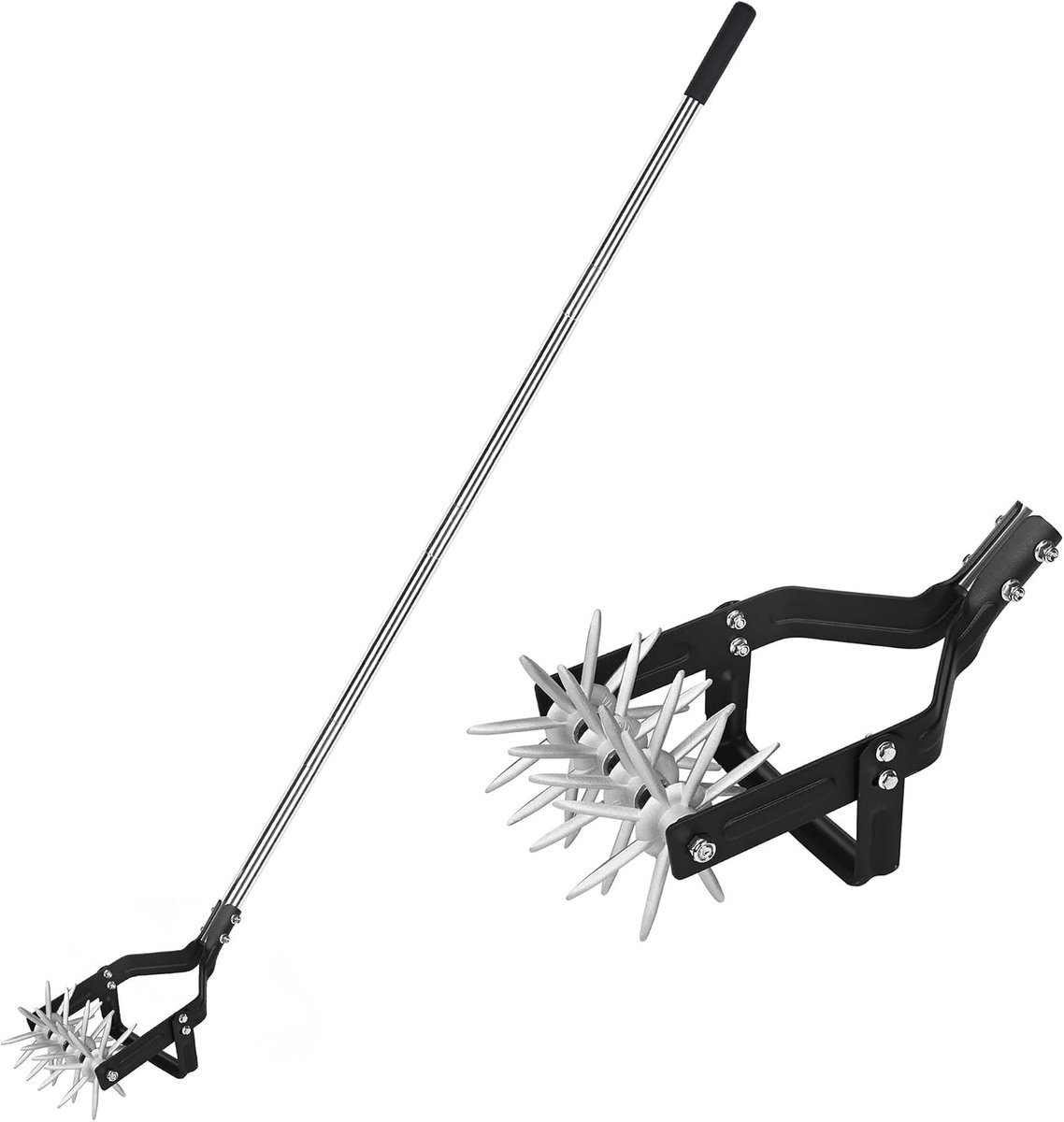 Verstelbare Tuin Cultivator met 67 Inch Handgreep, Sterke Stertanden, 2-in-1 Tuin Gereedschap voor Onkruidbestrijding en Bodembewerking - Perfect voor Bloembedden, Plantenbakken en Groentetuinen