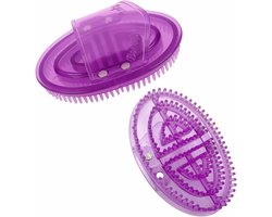Massageborstel Set van 2 - Silicone Hand Scrubber voor Spierontspanning en Gezondheid van Rug, Buik, Hoofd en Benen in Thuis- of Salonomgeving