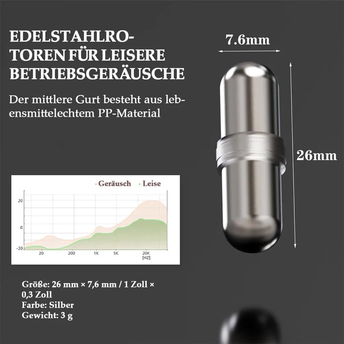 Set van 2 magnetische roerstaafjes, gemaakt van roestvrij staal, automatische roerstaafjes Geschikt voor koffiebekers, zelfroerende magnetische koffieroerstaafjes.