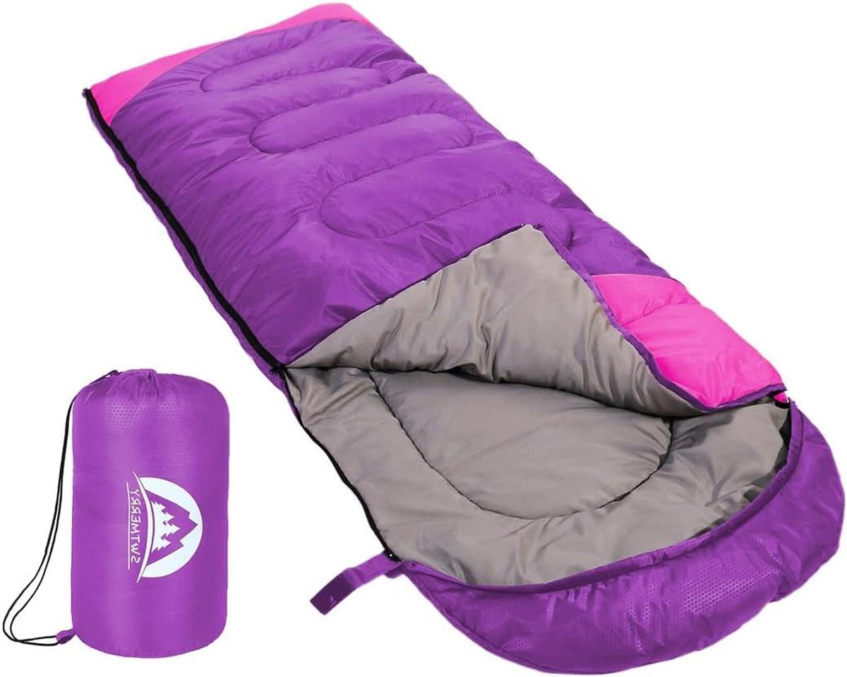 Slaapzak - Outdoor deken - Kamperen en wandelen - Waterdicht en weerbestendig - Single 86.6inx29.5" - Paars