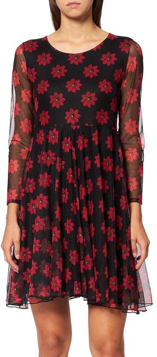 Meisjes jurk met lange mouwen en bloemenpatroon