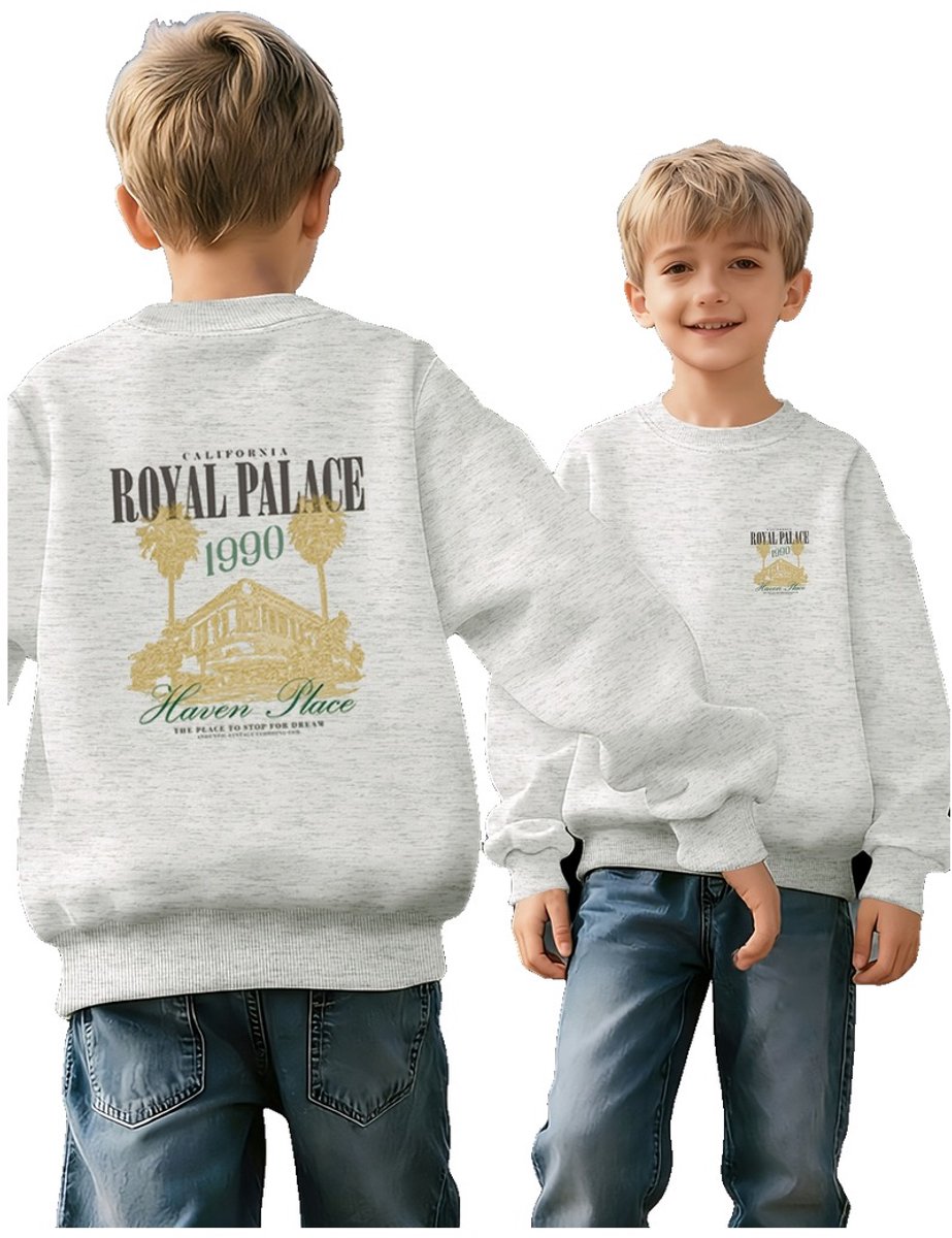 Currero Sweater Jongens Sweaters Sweatshirt Hoodie Warme Trui Pullover Jumper Crewneck Vest 4-5 Jaar Grijs