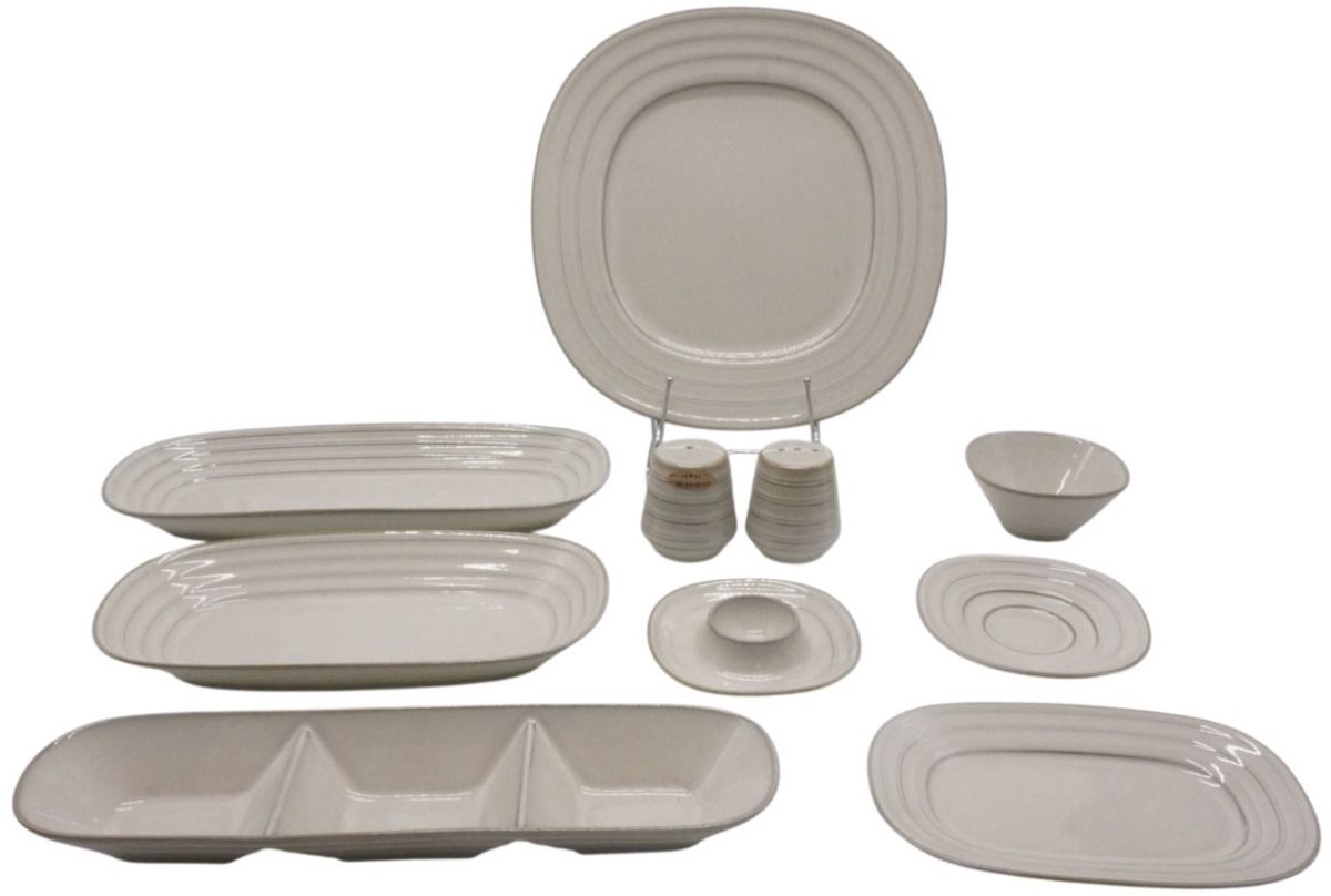 Bricard Belley - Ontbijtset - 29-delig - Beige - 6-Persoons - Porselein - Serviesset