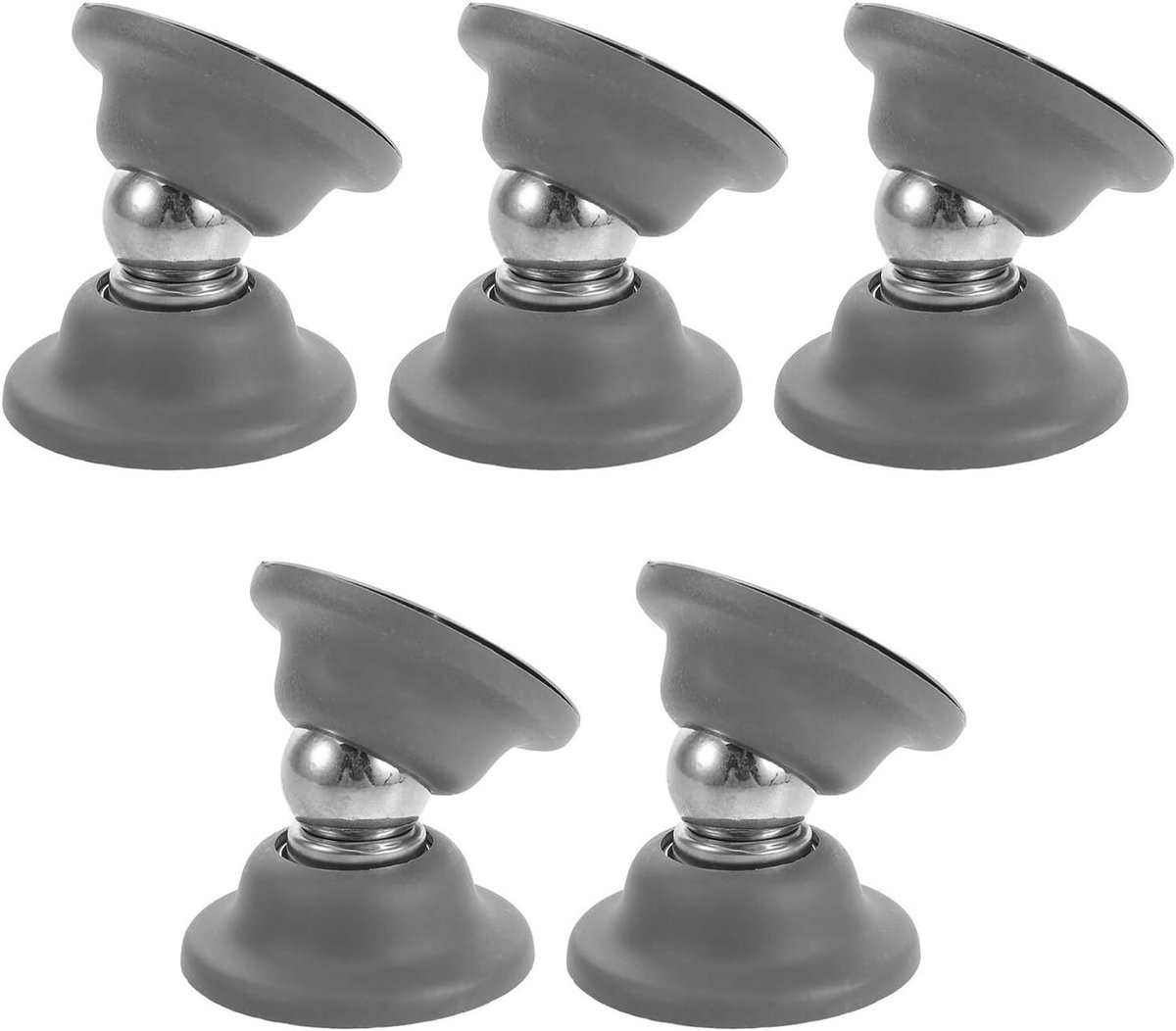 Magnetische Deurvangers - Camper Deurhouders - Stille Deurafsluiting - Ruimtebesparend Ontwerp - 5 Stuks - Grijs