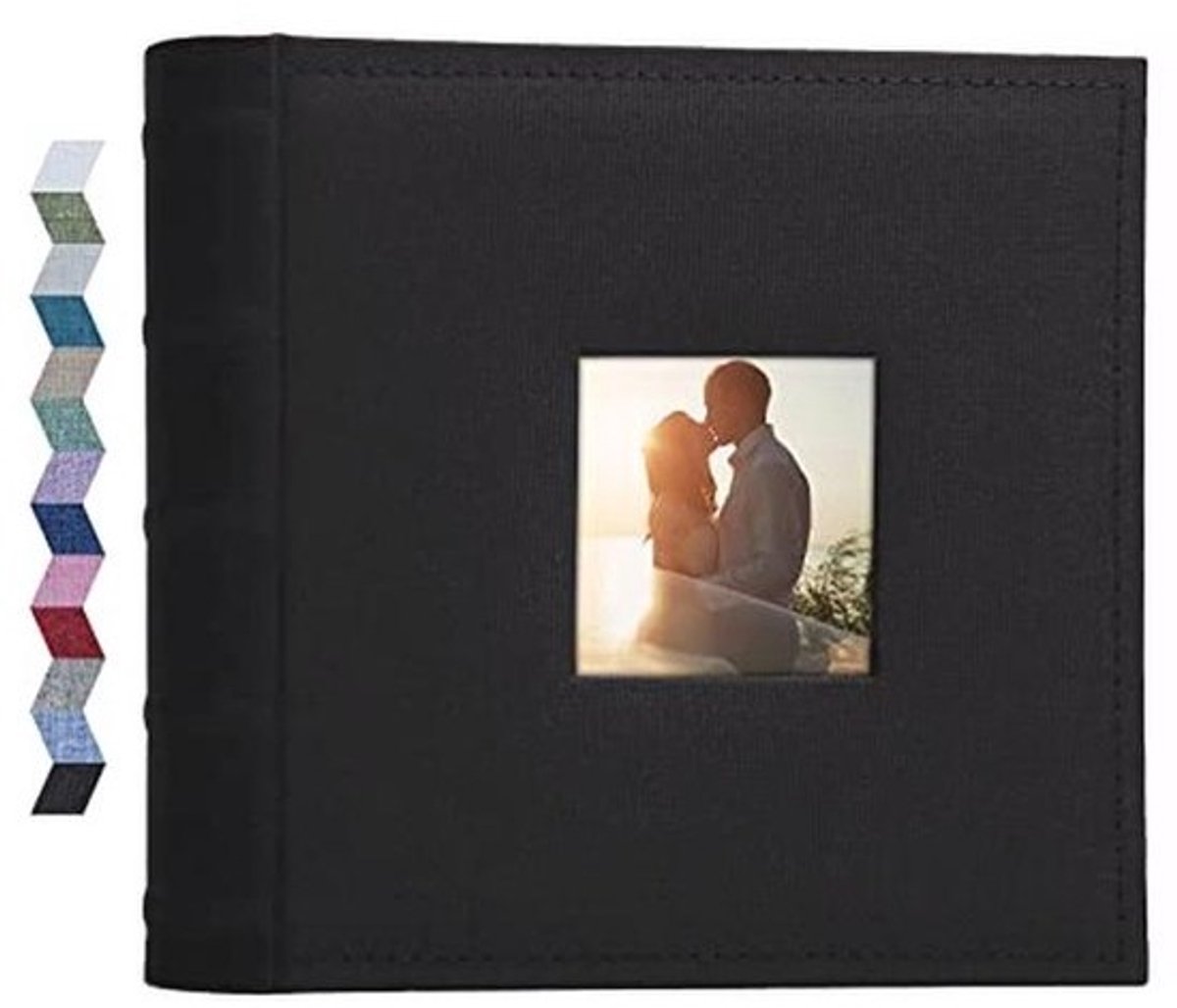 Fotoalbum 10x15 met 200 Zakken en Linnen Cover voor Bruiloft, Familie, Baby en Vakantie