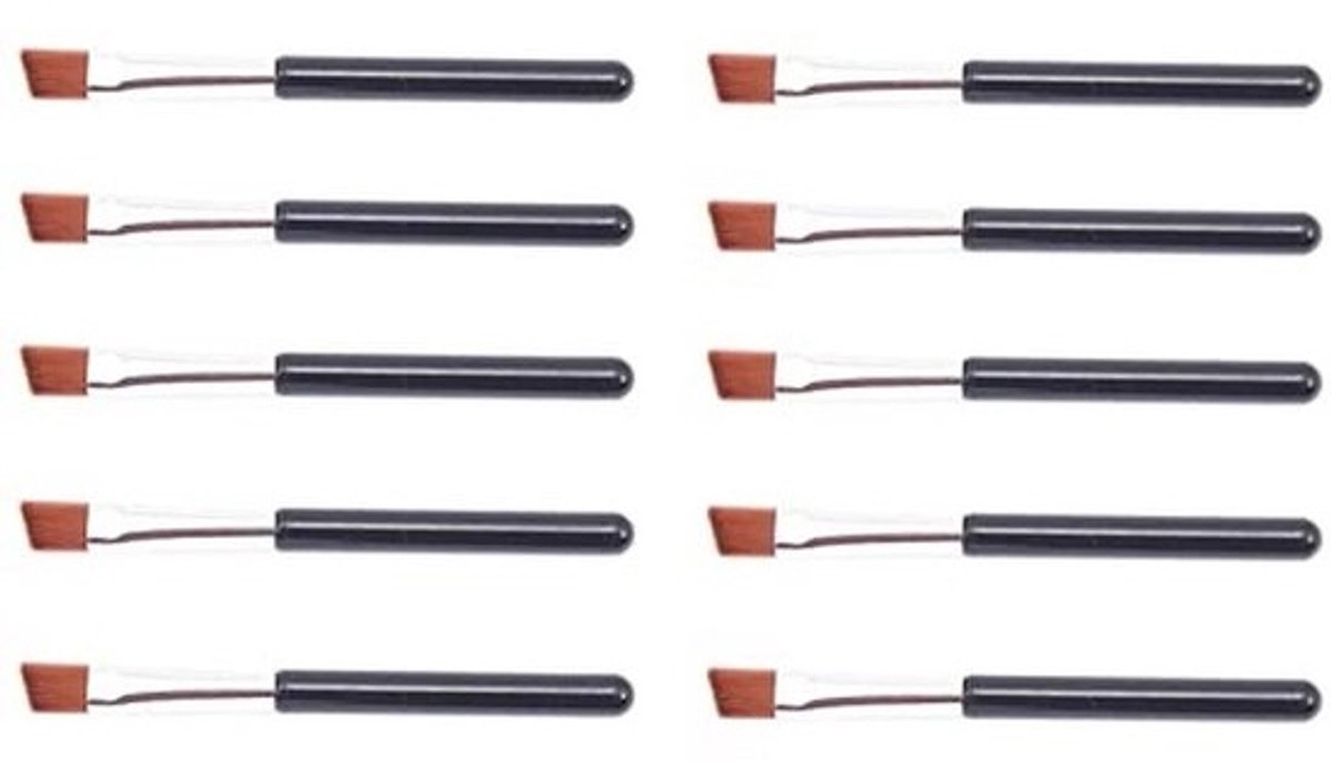 10 Stuks Professionele Wenkbrauwborstels met Spoolie - Mini Borstel voor Nauwkeurige Make-up