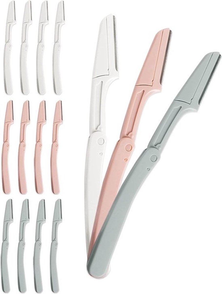 Wenkbrauwscheermes voor vrouwen en mannen - 24 Stuks Dermaplane Scheermesjes
