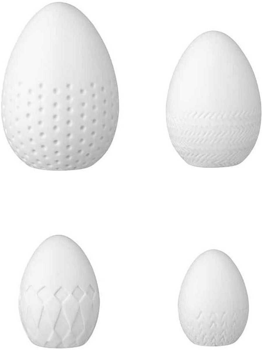 Keramische eieren set van 4 - Porseleinen lente decor