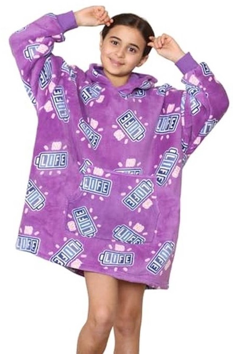 Ultra Zachte Oversized Hoodie voor Kinderen - Pluche Sherpa Fleece - Comfortabele en Stijlvolle Snuggle Sweater
