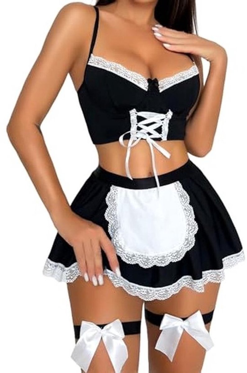 Sexy Lingerieset voor Dames - 5-delig Kostuum voor Halloween en Cosplay