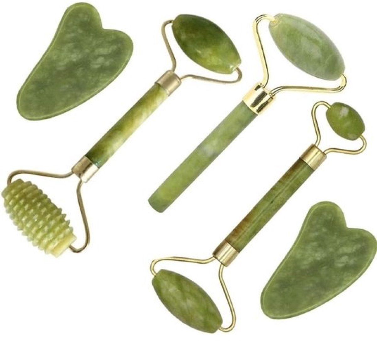 Gezicht Massager Roller en Gua Sha Facial Set - Huidverzorging Tools voor Stralende Huid
