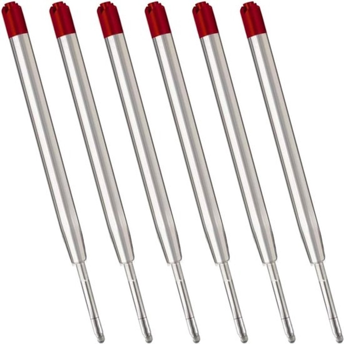 6 Stuks Blauwe Balpen Vullingen - Compatibel met Parker Stijl - Soepel Schrijvende 1mm Medium Punt