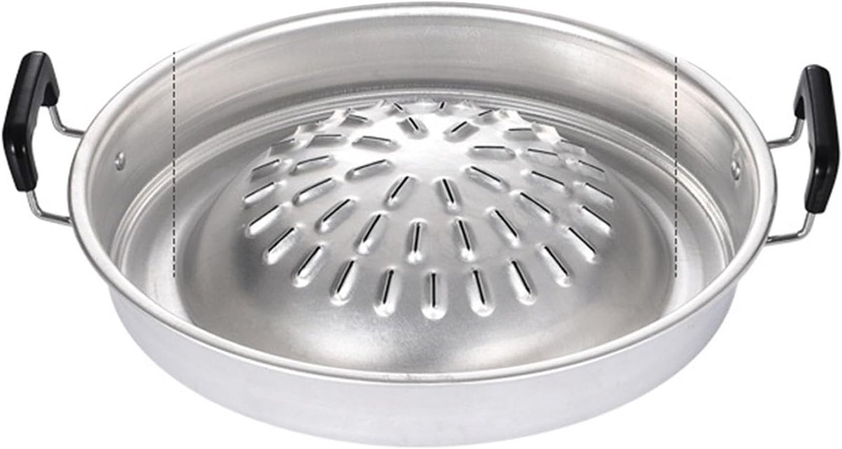 Thaise BBQ Grillpan, Mookata Thaise Steak Grill Houtskoolpan Aluminium Grillpan Hot Pot voor het verzamelen van - ShopVlot