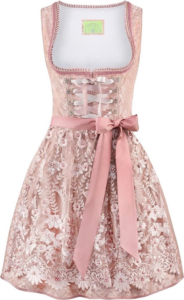 Dirndl jurk voor dames in Oudroze, maat 38