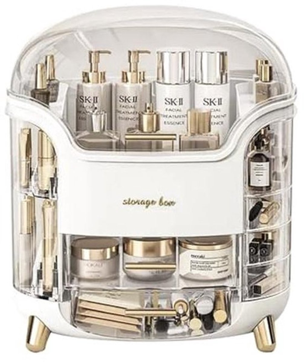 Make-up Organizer Cosmetica Box met Laden en Deksel - Draagbare Beauty Opbergoplossing