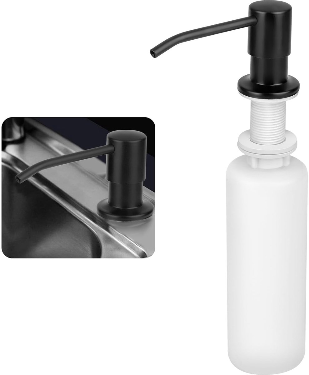 Inbouw Afwasmiddeldispenser - RVS Pomp voor Keuken Spoelbak en Werkblad - Met 300 ml Fles