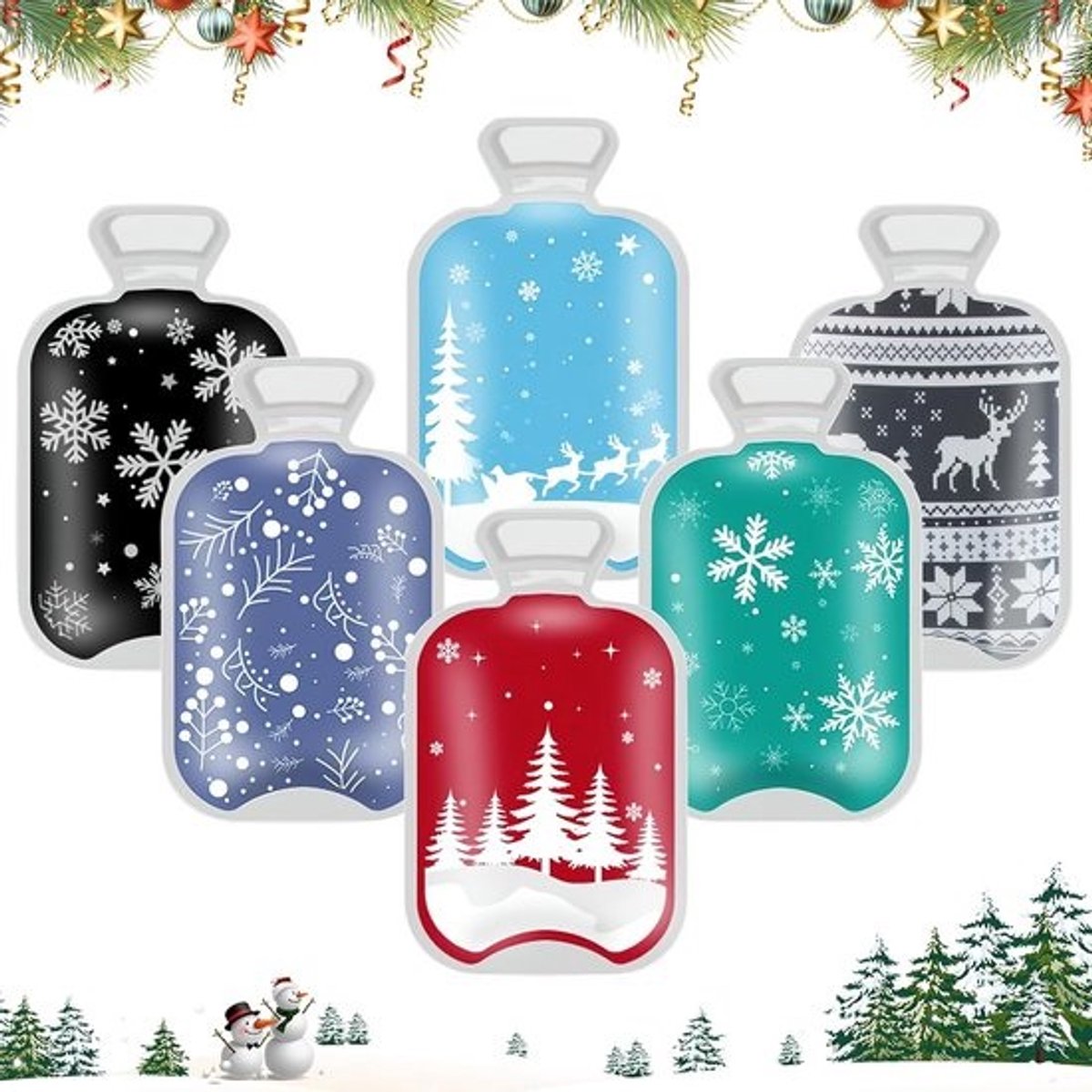 6 Stuks Herbruikbare Handwarmers voor Kinderen - Mini Warmwaterkruik voor Onderweg