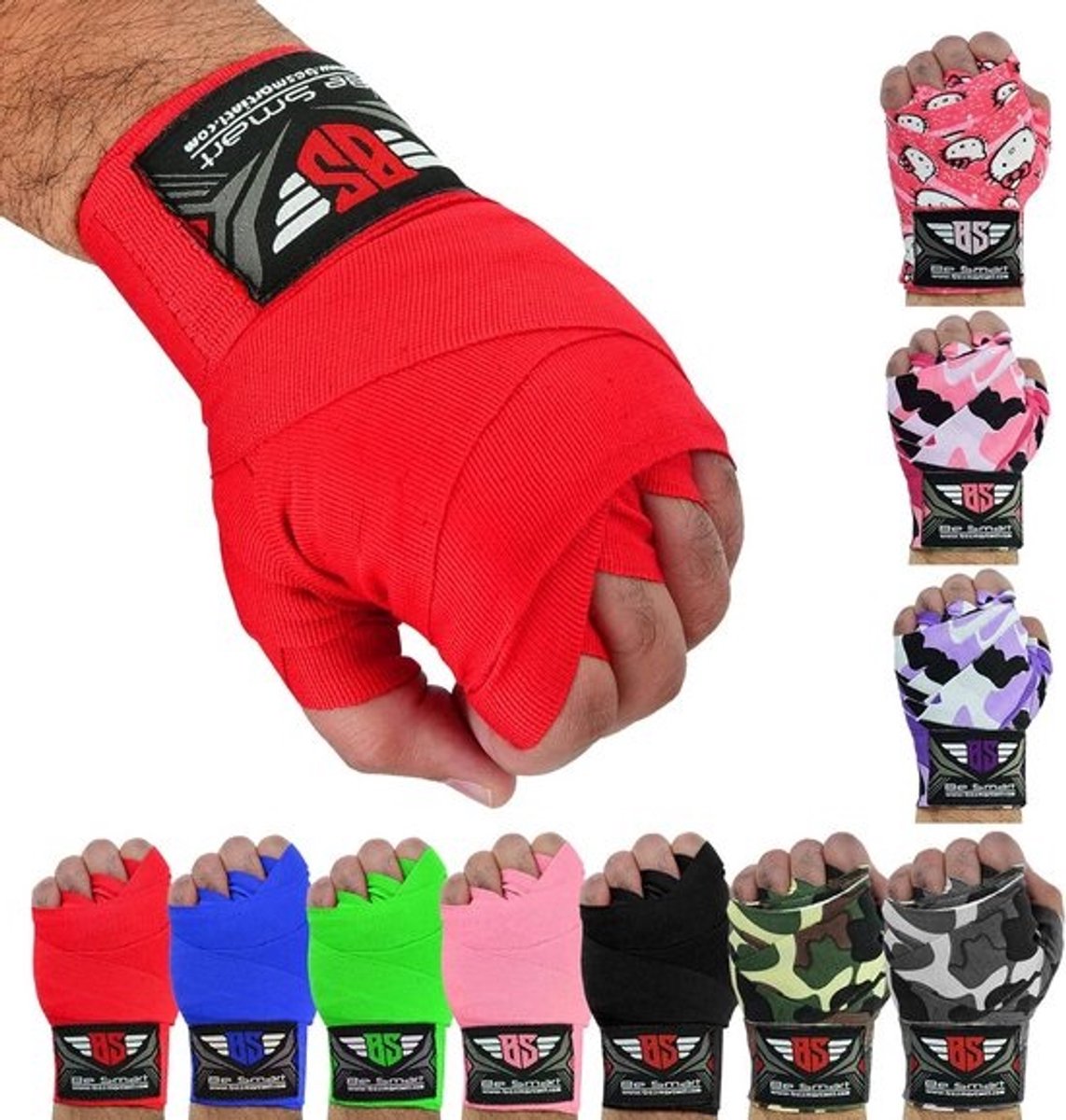 Bokszak Bandages - MMA Binnenhandschoen - Sport Training - Beschermt Hand Knokkels - 2.5 Meter - Rood
