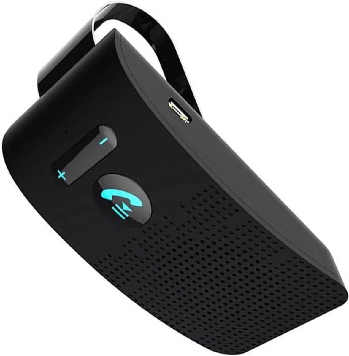 Handsfree Carkit - Zonneklepluidspreker - Veilig Bellen - Twee Telefoons - 14 x 9 x 5 cm - Zwart