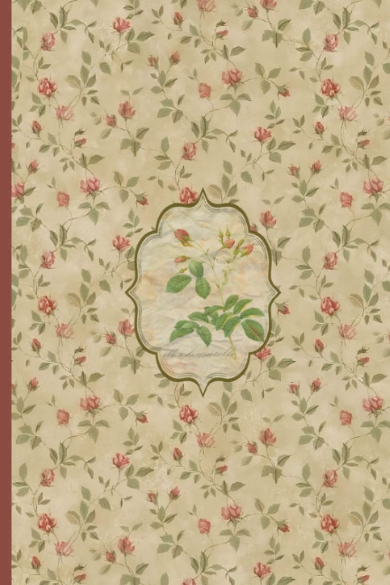 Aesthetic Vintage Floral Journal: Aesthetic, Coquette, Vintage Old School Lined Notebook 6"x9", Lined/Ruled Cream Pages - ShopVlot