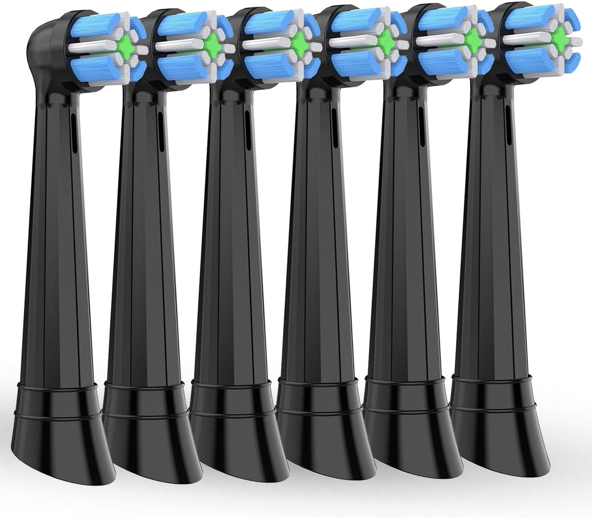 LISM-Zes vervangende opzetborstels Geschikt voor elektrische tandenborstels uit de Oral-B IO-serie (zwart).
