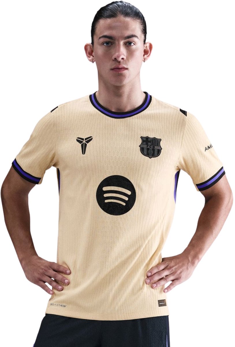 Nike T-shirt Heren FC Barcelona 2025/26 Match Away Beige