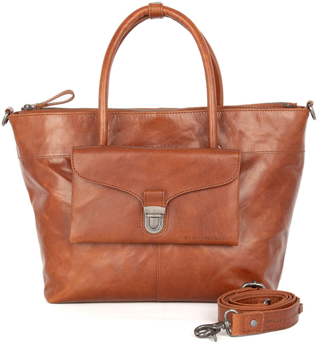 Leren Shopper - Yara - Brandy Cognac