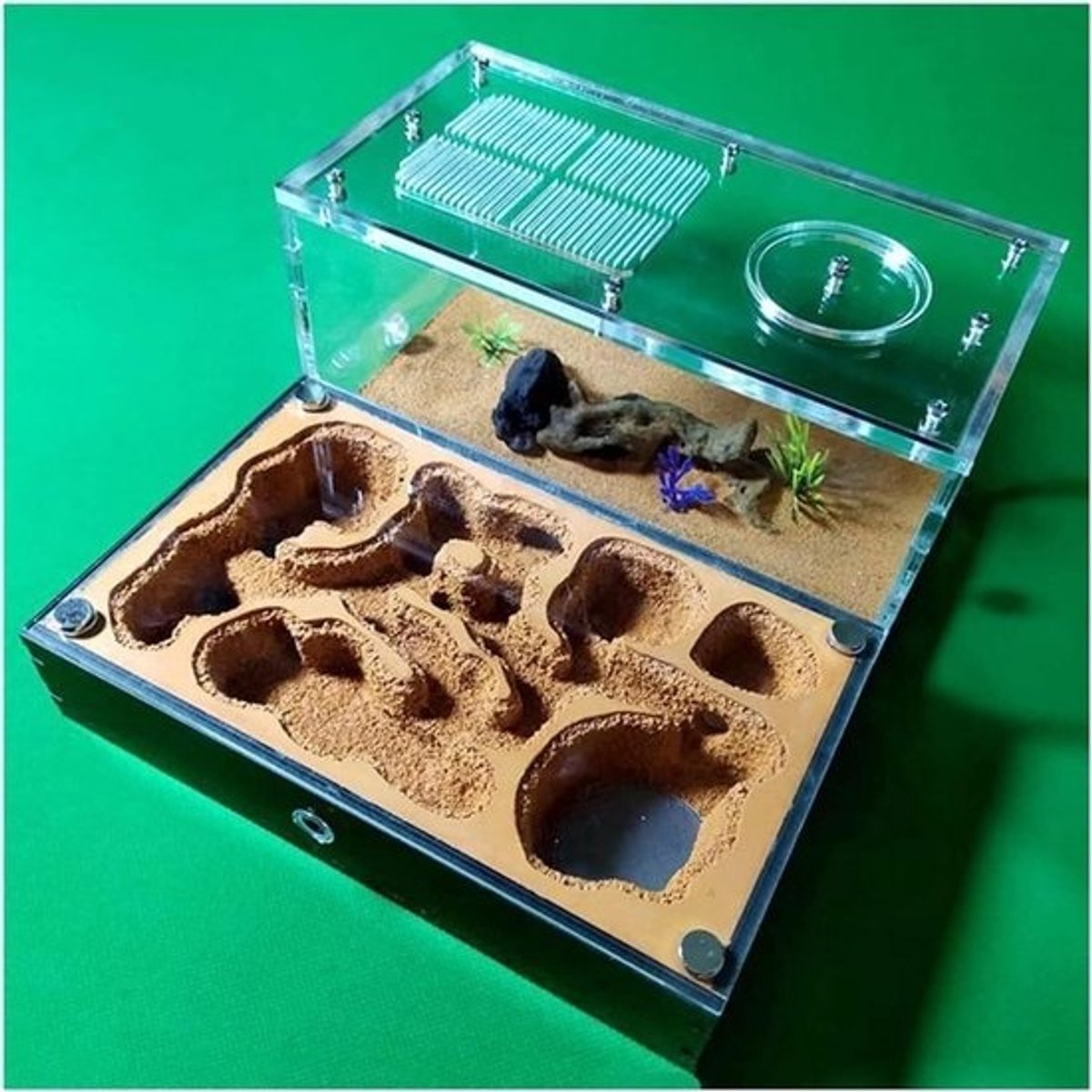 Mierenboerderij Nest - Mierenhuis Mieren Terrarium - Gedrag Bestuderen - Acryl Kweekomgeving - 205x125x40mm - Transparant